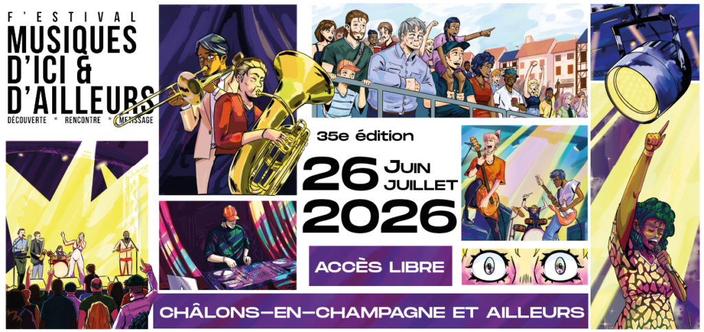 Affiche du festival Musiques d'Ici et d'Ailleurs